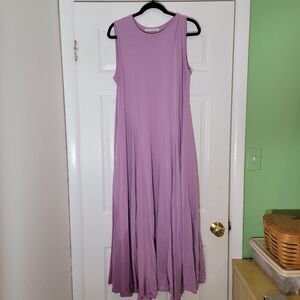 Peruvian Connection Sleeveless Pima Cotton‎ Maxi Dresses Lavender Size L READ